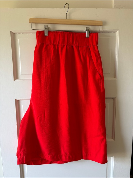 Wray Pants - WRAY 3XL Red Elastic-Waist Midi Short, NWT
